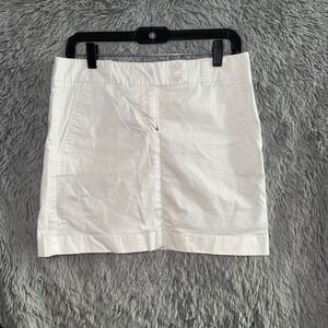 Vineyard Vines‎ White Cotton Blend A Line Skirt Size 6